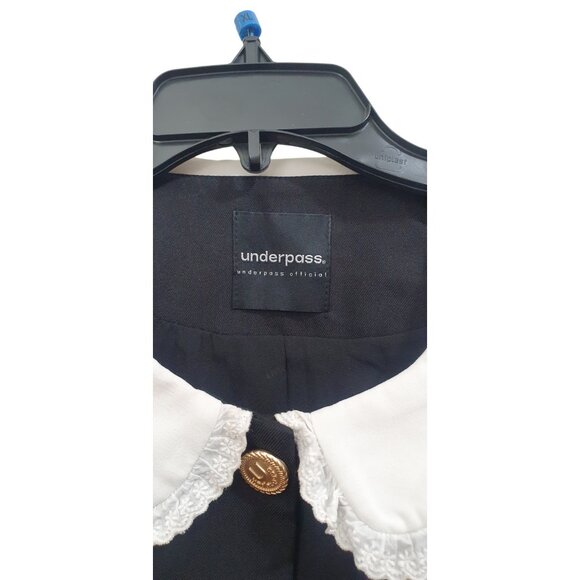 Underpass Korean style Peter Pan collar cropped wemens jacket Size S - Picture 10 of 13